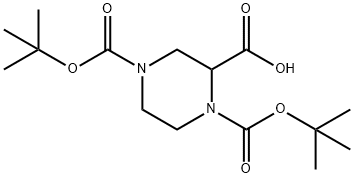 1,4-bis(n-boc)piperazine-2-carboxylic acid